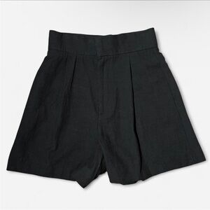 ZARA High Waisted Wide Leg Black Shorts
